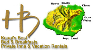 Kauai Hawaii Bed & Breakfasts, Private Inns and Vacation Rentals on the island of Kauai, Hawaii